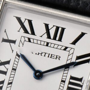 Tank Must Large 33.7×25.5mm Diamond K11F White Dial Black Litchi Grained Strap Quartz - Image 13
