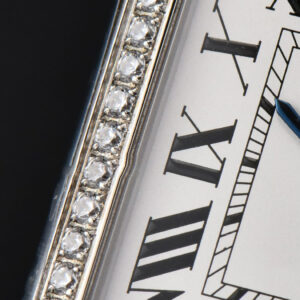 Tank Must Large 33.7×25.5mm Diamond K11F White Dial Black Litchi Grained Strap Quartz - Image 14