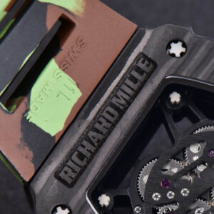 RM035-02 KVF Skeleton Dial Red on Green Camouflage Rubber Strap MIYOTA8215 V3 - Image 15