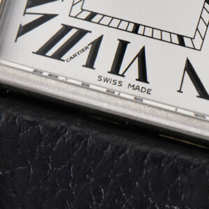 Tank Must Large 33.7×25.5mm Diamond K11F White Dial Black Litchi Grained Strap Quartz - Image 15