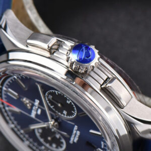 Premier B01 Chrono GF 42MM Blue Dial Blue Leather Strap A7750 - Image 15