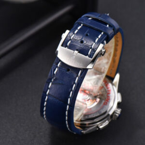 Premier B01 Chrono GF 42MM Blue Dial Blue Leather Strap A7750 - Image 17