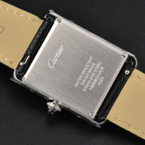 Tank Must Large 33.7×25.5mm Diamond K11F White Dial Black Litchi Grained Strap Quartz - Image 27