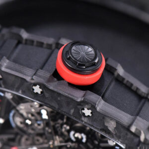 RM035-02 KVF Skeleton Dial Red on Black Rubber Strap MIYOTA8215 V3 - Image 3