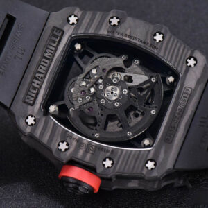 RM035-02 KVF Skeleton Dial Red on Black Rubber Strap MIYOTA8215 V3 - Image 7