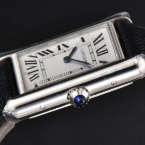 Tank Must Large 33.7×25.5mm K11F White Dial Black Litchi Grained Strap Quartz - Image 22