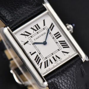 Tank Must Large 33.7×25.5mm K11F White Dial Black Litchi Grained Strap Quartz - Image 23