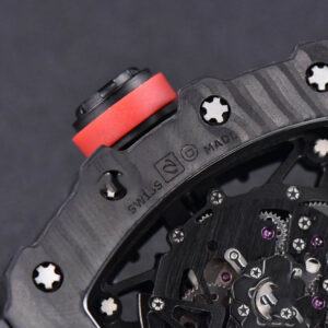 RM035-02 KVF Skeleton Dial Red on Black Rubber Strap MIYOTA8215 V3 - Image 10