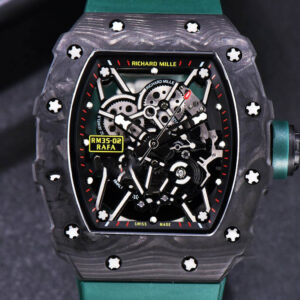 RM035-02 KVF Skeleton Dial Green on Green Rubber Strap MIYOTA8215 V3