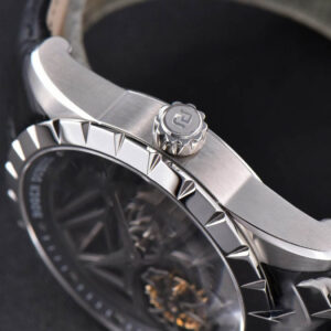 Excalibur SS JBF 45MM Black Crown Skeleton Dial Black Croc Leather Strap A2136 Tourbillon - Image 7