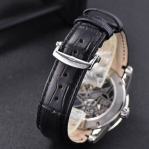 Excalibur SS JBF 45MM Black Crown Skeleton Dial Black Croc Leather Strap A2136 Tourbillon - Image 9