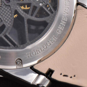 Excalibur SS JBF 45MM Black Crown Skeleton Dial Black Croc Leather Strap A2136 Tourbillon - Image 19