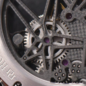 Excalibur SS JBF 45MM Black Crown Skeleton Dial Black Croc Leather Strap A2136 Tourbillon - Image 22