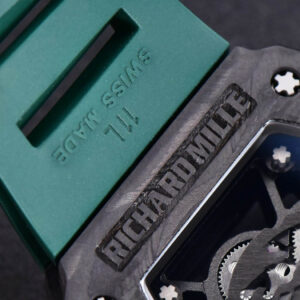RM035-02 KVF Skeleton Dial Green on Green Rubber Strap MIYOTA8215 V3 - Image 13