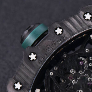 RM035-02 KVF Skeleton Dial Green on Green Rubber Strap MIYOTA8215 V3 - Image 15
