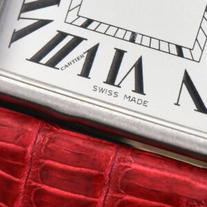 Tank Must Large 33.7×25.5mm Diamond K11F White Dial Red Croc Strap Quartz - Image 15