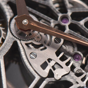 Excalibur RG JBF 45MM Black Crown Skeleton Dial Brown Croc Leather Strap A2136 Tourbillon - Image 2
