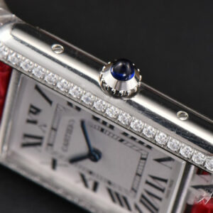 Tank Must Large 33.7×25.5mm Diamond K11F White Dial Red Croc Strap Quartz - Image 20