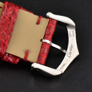 Tank Must Large 33.7×25.5mm Diamond K11F White Dial Red Croc Strap Quartz - Image 23