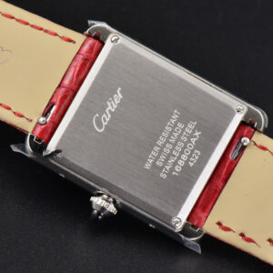 Tank Must Large 33.7×25.5mm Diamond K11F White Dial Red Croc Strap Quartz - Image 27