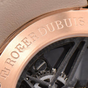 Excalibur RG JBF 45MM Black Crown Skeleton Dial Brown Croc Leather Strap A2136 Tourbillon - Image 12