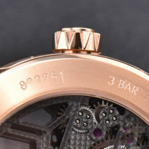 Excalibur RG JBF 45MM Black Crown Skeleton Dial Brown Croc Leather Strap A2136 Tourbillon - Image 15