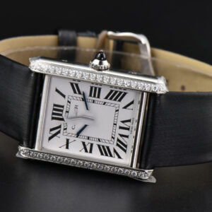Tank Must Large 33.7×25.5mm Diamond K11F White Dial Brushed Calf Strap Quartz - Image 19