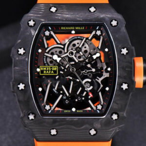 RM035-02 KVF Skeleton Dial Orange on Orange Rubber Strap MIYOTA8215 V3