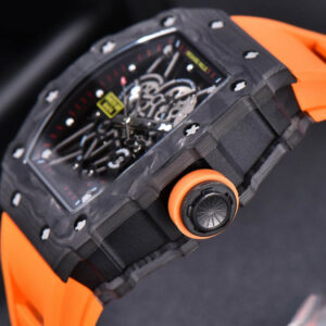 RM035-02 KVF Skeleton Dial Orange on Orange Rubber Strap MIYOTA8215 V3 - Image 4