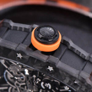 RM035-02 KVF Skeleton Dial Orange on Orange Rubber Strap MIYOTA8215 V3 - Image 7