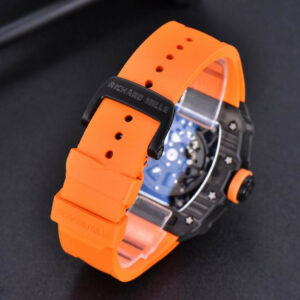 RM035-02 KVF Skeleton Dial Orange on Orange Rubber Strap MIYOTA8215 V3 - Image 9