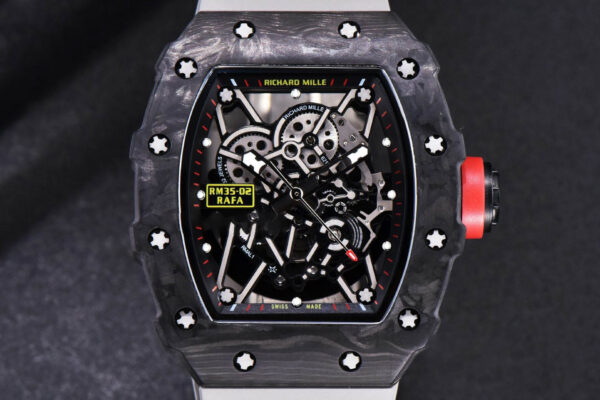 RM035-02 KVF Skeleton Dial Red on Gray Rubber Strap MIYOTA8215 V3