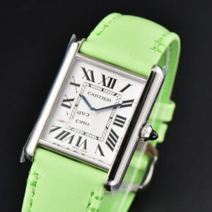 Tank Must Large 33.7×25.5mm K11F White Dial Green Smooth Calf Strap Quartz - Image 4
