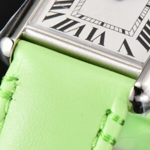 Tank Must Large 33.7×25.5mm K11F White Dial Green Smooth Calf Strap Quartz - Image 8