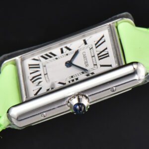Tank Must Large 33.7×25.5mm K11F White Dial Green Smooth Calf Strap Quartz - Image 9
