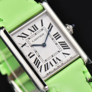 Tank Must Large 33.7×25.5mm K11F White Dial Green Smooth Calf Strap Quartz - Image 10