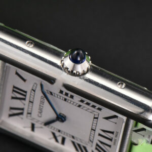 Tank Must Large 33.7×25.5mm K11F White Dial Green Smooth Calf Strap Quartz - Image 12