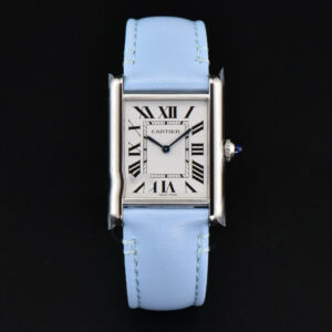 Tank Must Large 33.7×25.5mm K11F White Dial Blue Smooth Calf Strap Quartz - Image 4
