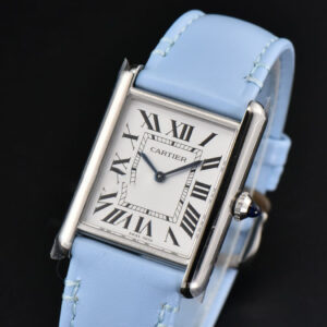 Tank Must Large 33.7×25.5mm K11F White Dial Blue Smooth Calf Strap Quartz - Image 5