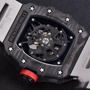 RM035-02 KVF Skeleton Dial Red on Gray Rubber Strap MIYOTA8215 V3 - Image 14