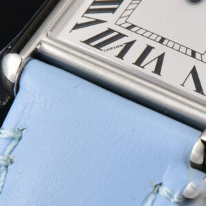 Tank Must Large 33.7×25.5mm K11F White Dial Blue Smooth Calf Strap Quartz - Image 9