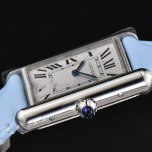 Tank Must Large 33.7×25.5mm K11F White Dial Blue Smooth Calf Strap Quartz - Image 10