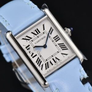 Tank Must Large 33.7×25.5mm K11F White Dial Blue Smooth Calf Strap Quartz - Image 11