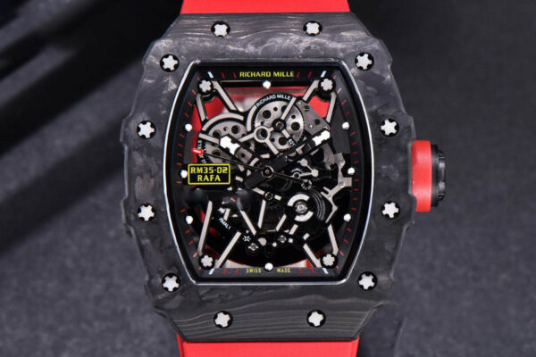 RM035-02 KVF Skeleton Dial Red on Red Rubber Strap MIYOTA8215 V3