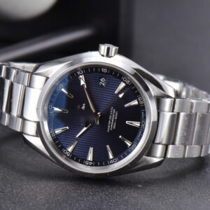 Aqua Terra 150M VSF 41MM Blue Textured Dial SS Bracelet A8500 - Image 9