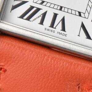 Tank Must Large 33.7×25.5mm K11F White Dial Orange Smooth Calf Strap Quartz - Image 15
