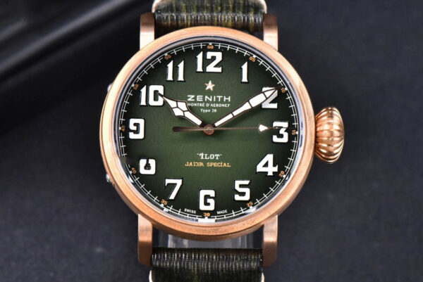 Pilot Type 20 Extra Special Bronze XF 45MM Green Dial Green Leather Strap A2824
