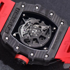 RM035-02 KVF Skeleton Dial Red on Red Rubber Strap MIYOTA8215 V3 - Image 10