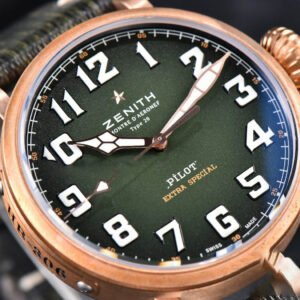Pilot Type 20 Extra Special Bronze XF 45MM Green Dial Green Leather Strap A2824 - Image 7