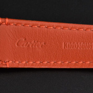 Tank Must Large 33.7×25.5mm K11F White Dial Orange Smooth Calf Strap Quartz - Image 25